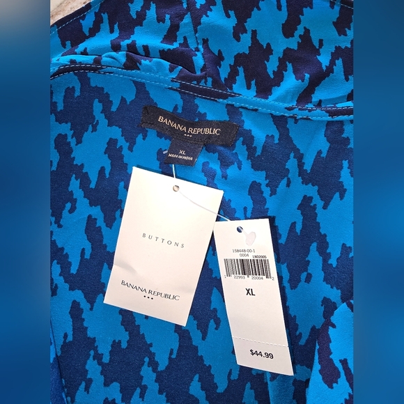 NWT Banana Republic Women's Sleeveless Ruffle Button-Up Blouse Size XL - Picture 5 of 6